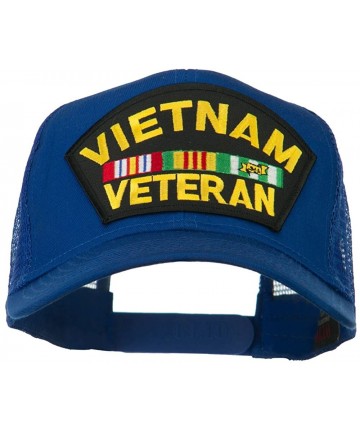 Baseball Caps Vietnam Veteran Military Patched Mesh Back Cap - Blue - CH11ND5JLAP $26.38