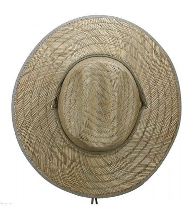 Sun Hats Straw Braid Lifeguard Sun Hat - Natural - CZ11WTIXXG1 $83.84