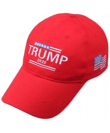 Skullies & Beanies Donald Trump 2020 Keep America Great Cap Adjustable Baseball Hat with USA Flag [2/3 Pack] - 2 Pack Trump R...