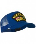 Baseball Caps Vietnam Veteran Military Patched Mesh Back Cap - Blue - CH11ND5JLAP $26.38