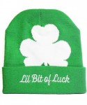 Skullies & Beanies St Pattys Day Beanie- Irish St Patricks Day Shamrock Accessories Baby Beanie Hat for Men and Women Green -...