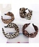 Headbands Leopard Printed Twist Knot Hairband Women Hair Head Hoop Girls Hair Headband - Khaki - CB18U64ONMC $12.25