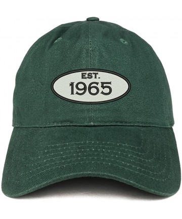 Baseball Caps Established 1965 Embroidered 55th Birthday Gift Soft Crown Cotton Cap - Hunter - CY180L6G7O5 $25.49