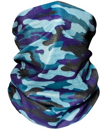 Balaclavas Bandana Cloth Face Mask Washable Face Covering Neck Gaiter Dust Mask - Purple Grey Camo - CQ198OSXWE4 $14.38