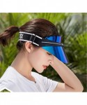 Sun Hats Plastic Sun Visor UV Hat Protection Cap Hologram Wide Brim Outdoor Sports Headband Cap - Yellow - CO18U0EIQKI $17.65
