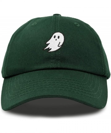 Baseball Caps Ghost Embroidery Dad Hat Baseball Cap Cute Halloween - Dark Green - CL18YLXW883 $15.15