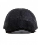 Newsboy Caps Men Breathable Mesh Summer Hat Newsboy Beret Ivy Cap Cabbie Flat Cap - Style2- Black - CR18H02CQEW $12.42