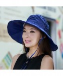 Sun Hats Summer Beach Hat Wide Brim for Women Foldable UPF 50+ - Blue - CG17Y52MXW8 $13.10