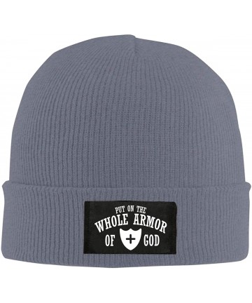 Skullies & Beanies Whole Armor of God Men & Women's Knitted Hat Fashion Warm Beanie Cap - Deep Heather - C618N7UCQLY $30.73