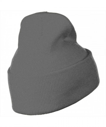 Skullies & Beanies Mens & Womens Johnny Cash Skull Beanie Hats Winter Knitted Caps Soft Warm Ski Hat Black - Deep Heather - C...