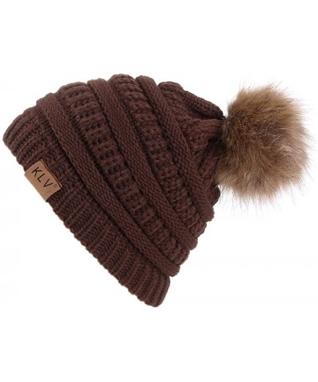 Skullies & Beanies Womens Knit Cap Baggy Warm Crochet Winter Wool Ski Beanie Skull Slouchy Hat - Coffee - C018IE2IR7D $13.58