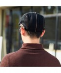 Newsboy Caps Men's Knitted Cabbie Driving Duckbill Beret Casquette Hat Warm Visor Newsboy Cap for Men - Yellow03 - C4192QUXXS...