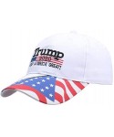 Baseball Caps Donald Trump Baseball Cap President 2020 Make America Great Again Hat - B 2020 Flag White - CO18Z95OIKD $14.54