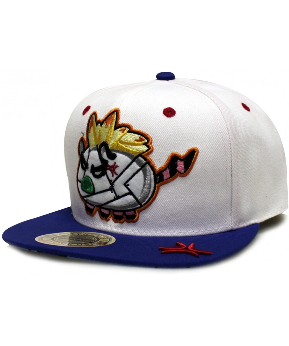 Baseball Caps Mad Robot Pig Character Snapback Caps - White/Royal - C8124M119AX $23.71