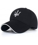 Baseball Caps Car Sales Maserati Embroidered Logo Adjustable Baseball Hat Caps for Men and Women - Black - C018YMGWDGX $21.53