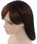 Skullies & Beanies Women Soft Rayon Snood Hat Hair Net Crocheted Hair Net Cap Mix Colors Dropshipping - Fw-12-beige - CK196Y7...