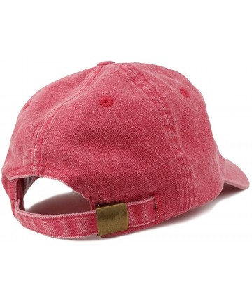 Baseball Caps Happyaf Embroidered Pigment Dyed Washed Cotton Cap - Red - CR12KIK6PVV $24.68