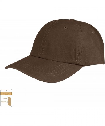 Baseball Caps Low Profile (Unconstructed) Waxed Cotton Canvas Cap - Brown - CW11LV4H94V $14.14