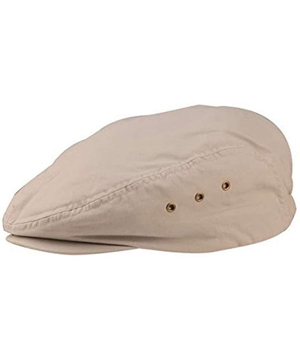 Newsboy Caps Washed Canvas Ivy Cap - Stone - CW185527D9R $13.95
