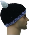 Skullies & Beanies Unisex Barbarian Knight Knit Hat Viking Horns Beanie Funny Caps - Black - CE1873KU28W $14.24