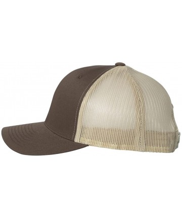 Baseball Caps Flexfit Retro Trucker Hat - Brown/Khaki - C712CLXLL2B $12.23