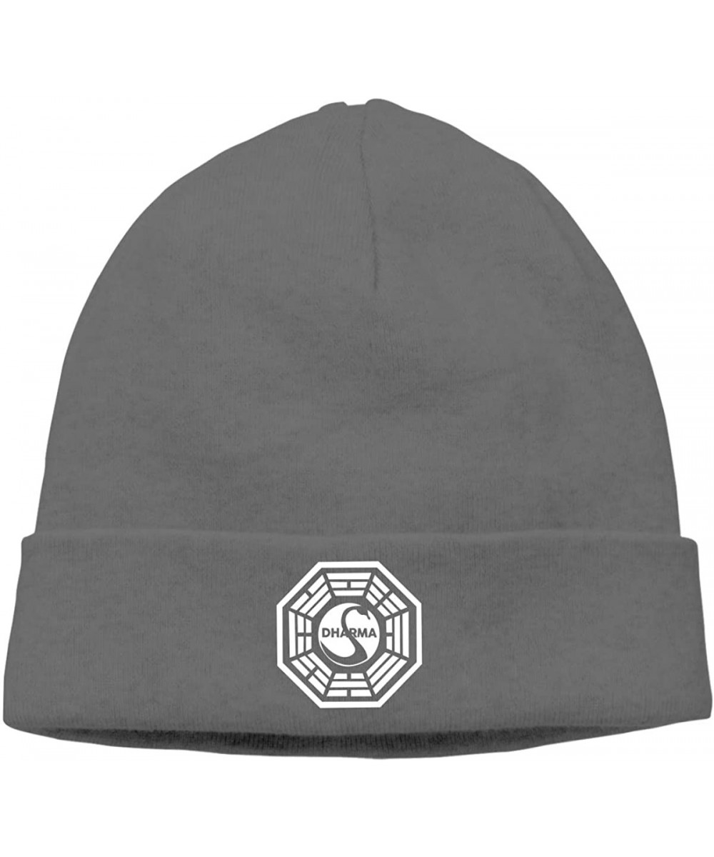 Skullies & Beanies Dharma-Swan Unisex Fashion Autumn/Winter Cap Hedging Caps Casual Cap Hat Warm Hats for Men & Women - Deep ...