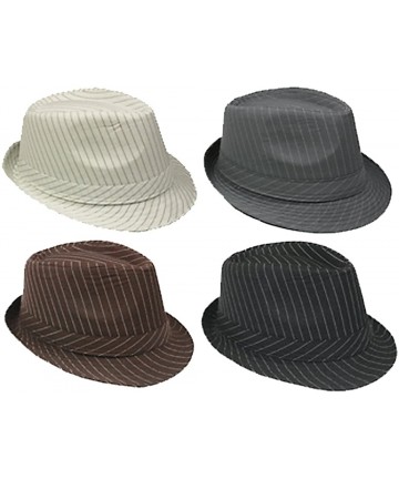 Fedoras Fedora Straw Hat for Mens Women Sun Beach Derby Panama Summer Hats w Brim Black to White - Gray - CR12BWNNZQ1 $26.92