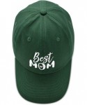 Baseball Caps Best Mom Baseball Cap Womens Dad Hats Adjustable Mothers Day Hat - Dark Green - CJ18D6YULCL $14.28