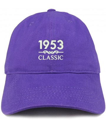 Baseball Caps Classic 1953 Embroidered Retro Soft Cotton Baseball Cap - Purple - CE18CO0AU9G $23.17