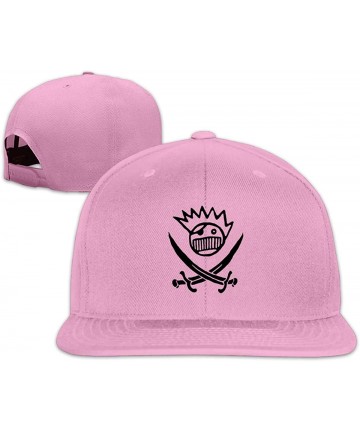 Baseball Caps Ween Pirate Logo Baseball Cap Hip Hop Cap Flatbrim Hats for Men & Women - Pink - CT18U4WW3M5 $15.03
