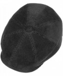 Newsboy Caps 8 Panel Cordial Flat Cap Men - Made in Italy - Black - CO12N2KCF6O $41.34