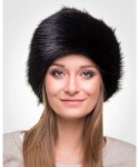 Skullies & Beanies Faux Fur Russian Hat for Women - Warm & Fun Fur Cuff Hat with Pom Pom - Black Fox - CZ11ON85NIV $33.99
