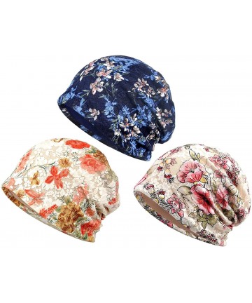 Skullies & Beanies Women Chemo Hat Elegant Floral Lace Turban Chemo Cancer Beanie Cap Sleepping Hat - 14c - C11855QMA45 $55.76