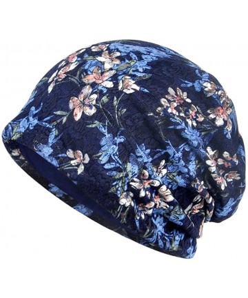 Skullies & Beanies Women Chemo Hat Elegant Floral Lace Turban Chemo Cancer Beanie Cap Sleepping Hat - 14c - C11855QMA45 $32.31