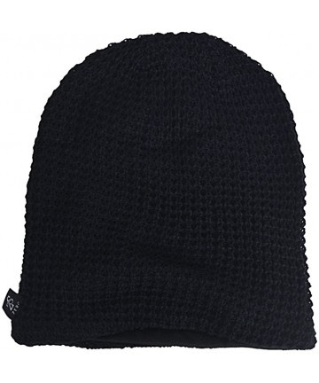 Skullies & Beanies Mens Slouchy Long Beanie Knit Cap for Summer Winter- Oversize - Black - C811NX57IUB $18.15