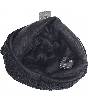 Skullies & Beanies Mens Slouchy Long Beanie Knit Cap for Summer Winter- Oversize - Black - C811NX57IUB $18.15