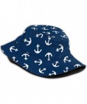Bucket Hats Women's Summer Bucket Hat Outdoor Sun UV Protection Casual Fishing Cap - Anchor - CV1944N0SWW $21.11