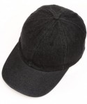 Baseball Caps Casual 100% Cotton Denim Baseball Cap Hat with Adjustable Strap. - Dark Black - CR18C2NZHKA $16.39