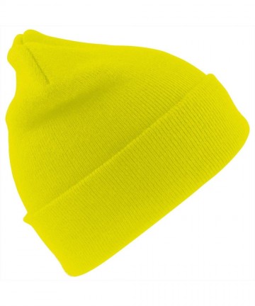 Skullies & Beanies Wooly Thinsulate Ski Beanie Hat - Flourescent Yellow - CF110WFNLRT $17.68