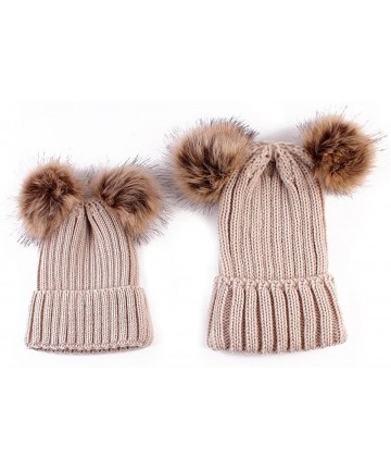Skullies & Beanies Family Matching Hat Winter Warm Cotton Knitting Beanie Cap for 0-3 Years Baby - A04 - Khaki - CK1886XTARR ...