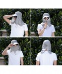 Sun Hats UPF 50+ Sun Hat with Neck Flap Removable Multifunction Outdoor Sport Summer Cap - Grey - CY184QREIDI $18.59
