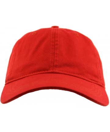 Baseball Caps Everyday Unisex Cotton Dad Hat Plain Blank Baseball Adjustable Ball Cap - Red - CO12NSNT6OG $11.98