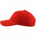 Baseball Caps Everyday Unisex Cotton Dad Hat Plain Blank Baseball Adjustable Ball Cap - Red - CO12NSNT6OG $11.98