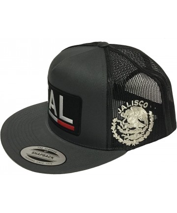 Baseball Caps Jalisco Logo Federal 2 Logos Hat Dark Grey Mesh Snapback - CL1882ULWAS $32.22