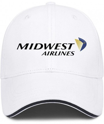 Baseball Caps Unisex Mens Midwest-Airlines-Logo- Cool Nice Caps Hat Fishing - Midwest Airlines Logo - C318S60HYQT $21.76