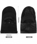 Balaclavas Winter Knitted Balaclava Beanie Hat Warm Cycling Ski Mask Universal Size - C-black - CP18ASC49EN $17.53