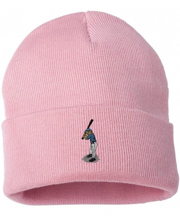 Skullies & Beanies Baseball Boy Custom Personalized Embroidery Embroidered Beanie - Light Pink - CL12N00DO1Z $22.30