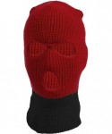 Balaclavas 3 Hole Ski Balaclava Face Mask - Red/Black - CD195IO5X6Z $12.28