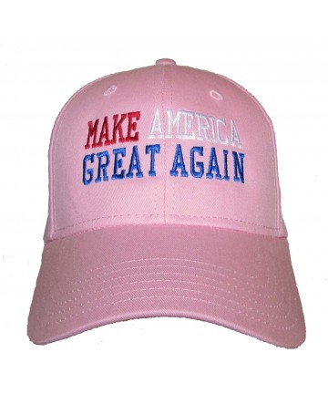 Baseball Caps Donald Trump Make America Great Again Hats Embroidered 10-000+ Sold - Pink - CU12E2SNRRF $20.78