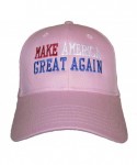 Baseball Caps Donald Trump Make America Great Again Hats Embroidered 10-000+ Sold - Pink - CU12E2SNRRF $20.78
